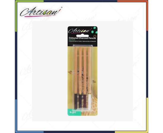 Artisan - 4 PCS Colored Charcoal Pencils (MPN0085)