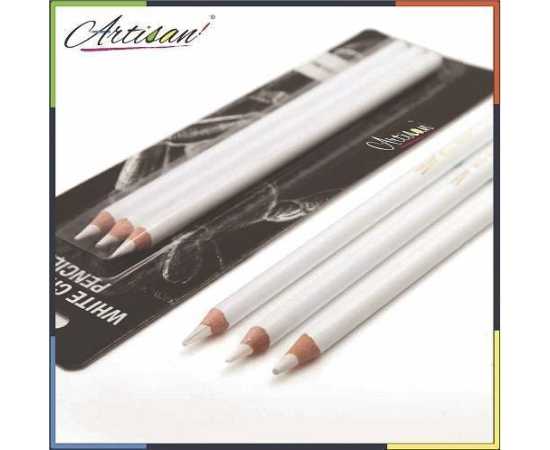 Artisan - 3 Pcs White Drawing Charcoal Pencils