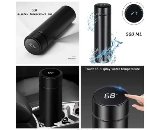 Smart LED Temperature Water Bottle - 500ml