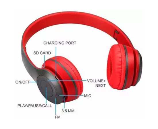 P47 Wireless Bluetooth Foldable Headphones
