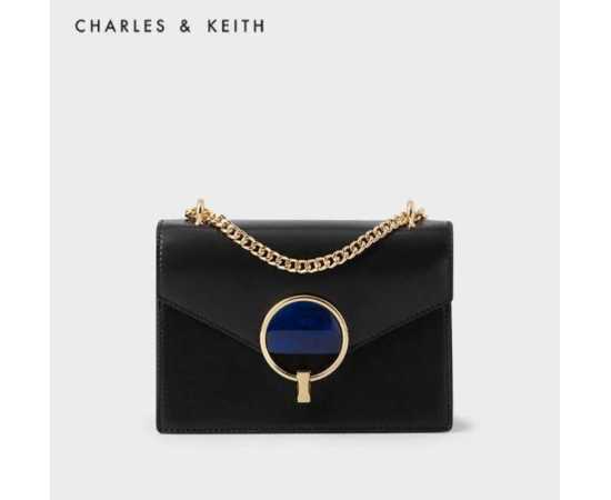 Charles & Keith Stone Embellished Shoulder Bag For Women