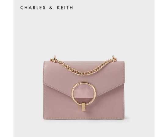 Charles & Keith Stone Embellished Shoulder Bag For Women