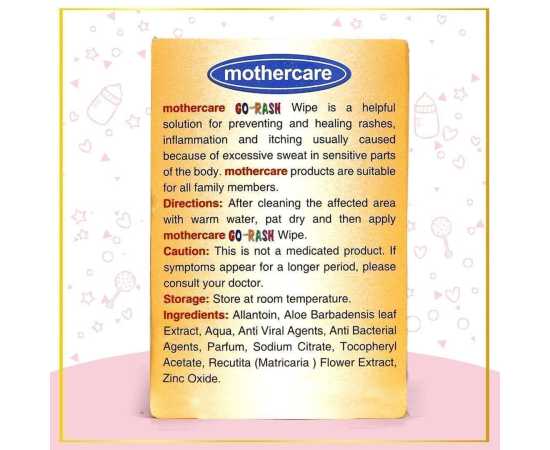 Mothercare Go Rash Baby Wipes - Pack of 10 PCS