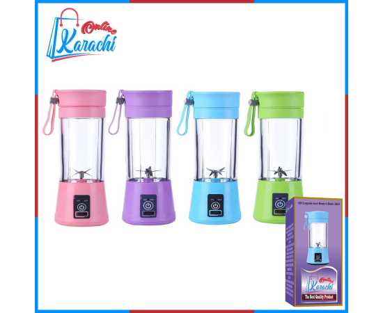 Online Karachi Usb Chargeable Juicer Blender 6 Blades 380Ml