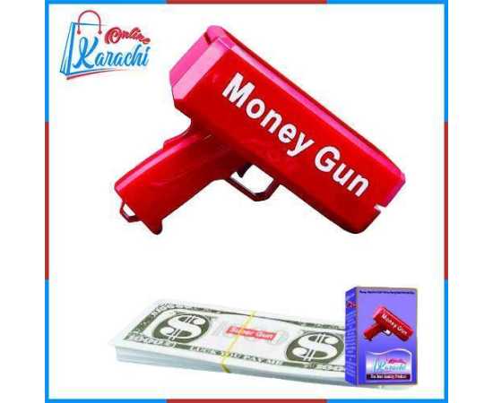 Online Karachi - Money Machine Cash Canon Party Rain Money Gun With 100 Pcs