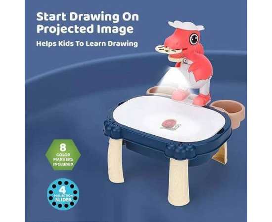 2 in 1 Dinosaur Projector & Building Blocks Table Set