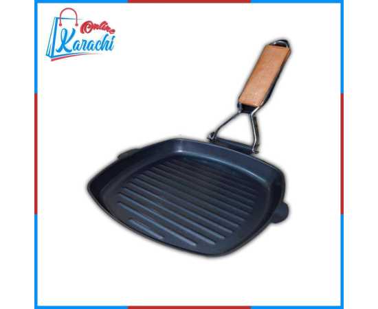 Online Karachi Grill Pan Non Stick Die Cast Ceramic Coating 20Cm/24Cm/28Cm