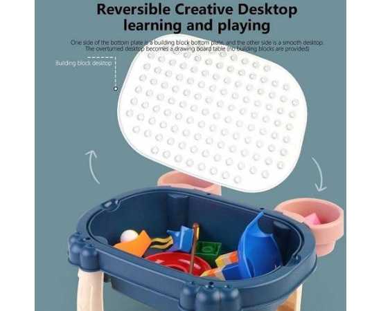 2 in 1 Dinosaur Projector & Building Blocks Table Set