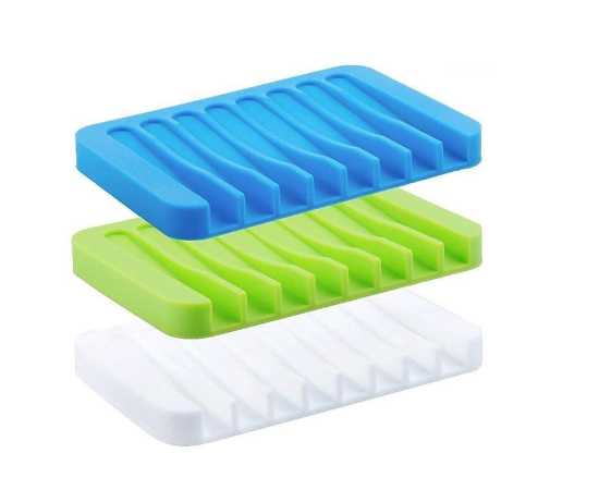 Online Karachi 1Pcs Flexible Silicone Soap Dish Bathroom