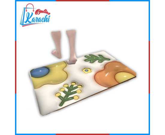 Online Karachi 3D Printing Soft Mat Cut Flower Design Anti Slip Mat Water Absorb Multicolour