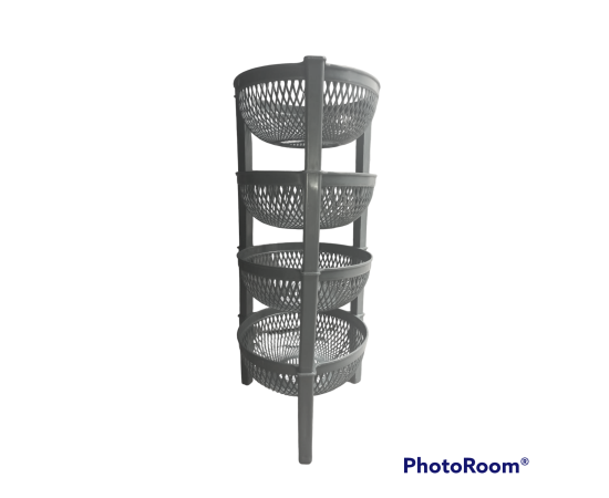 Vegetable Rack 4 Layer Storage Plastic Rack For Multi Purpose