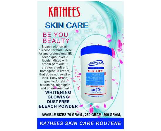 Kathees Bleach Powder Whitening  Glowing  Dust Free   - 500 Grams