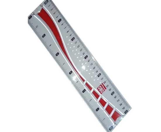 12 Inch Plastic Ruler Scale Art # 421 (12 PCS)