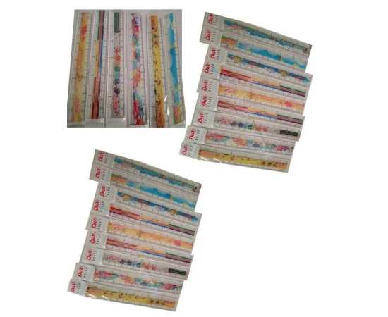 6 Inch Plastic Ruler Art # 202 (24 PCS)