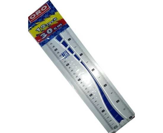 12 Inch Plastic Ruler Scale Art # 421 (12 PCS)