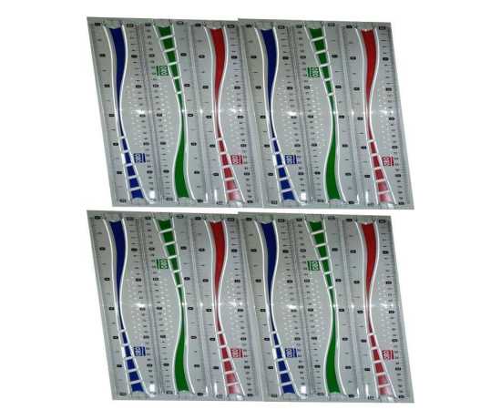 12 Inch Plastic Ruler Scale Art # 421 (12 PCS)