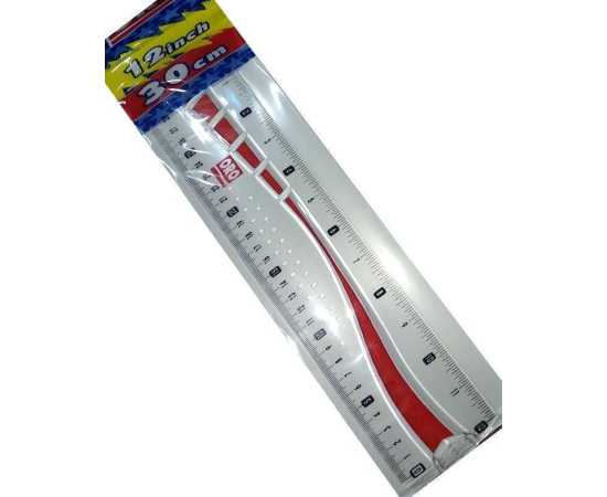 12 Inch Plastic Ruler Scale Art # 421 (12 PCS)