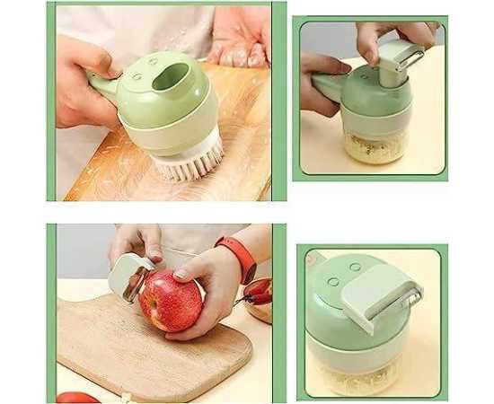 4 In 1 Handheld Electric Vegetable Cutter Set