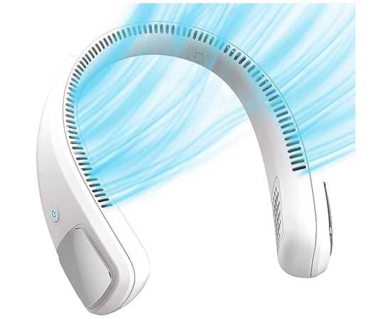 Portable 3-Speed Neck Fan - White