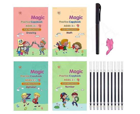Set of 4 Sank Magic Practice Copybook for Children
