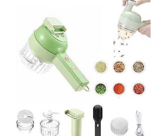 4 In 1 Handheld Electric Vegetable Cutter Set