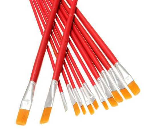 Poster Color 15 bottle Set + Paint Brush 12 Brush Set