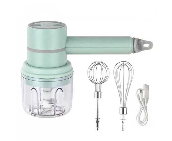 Electric Hand Mixer 2 In 1 Mini Food Chopper Whisk Egg Beater