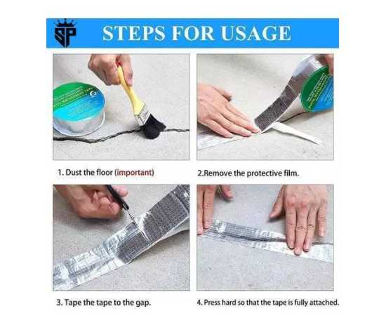 SP Dealz Water Proof  Butyl Rubber Aluminum Foil Tape