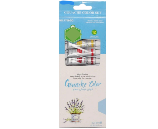 Vibrant Creations Gouache Paint Set - Pack of 12 Colors