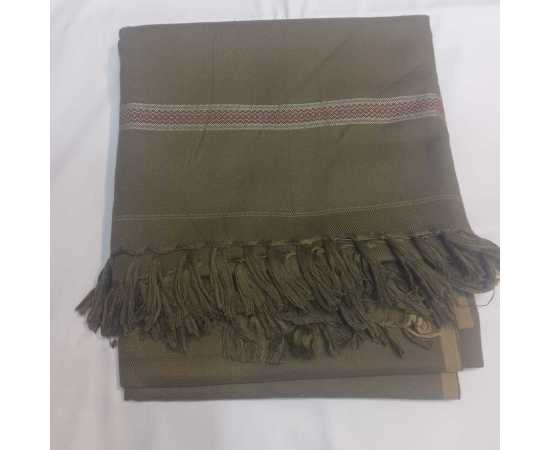 Men's Wool Bannu Shawl (02) - Brown