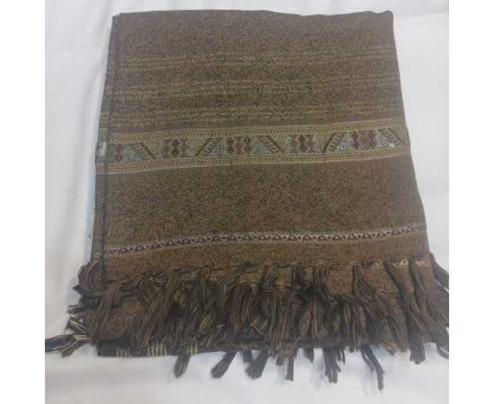 Men's Wool Bannu Shawl (05) - Brown