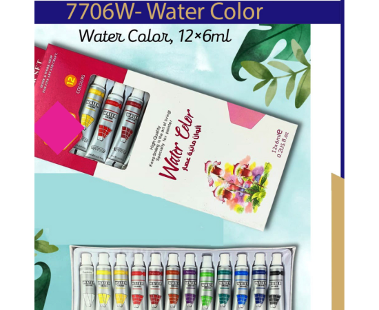 Vibrant Creations Water Paint Set - Pack of 12 Colors