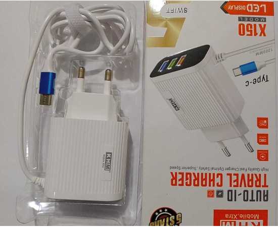 KHM X150 Type-C Travel Charger With 3 Ports