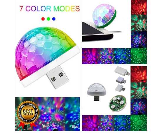 Disco Rgb Light, Party Colored Ring Light, And Led Portable