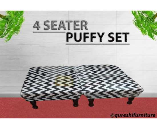 Stylish Puffy Set Customize Stylish Puffy Set In 4 Seater