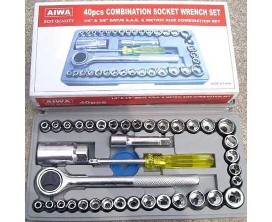 Aiwa 40 Pcs Combination Socket Wrench Tool Kit