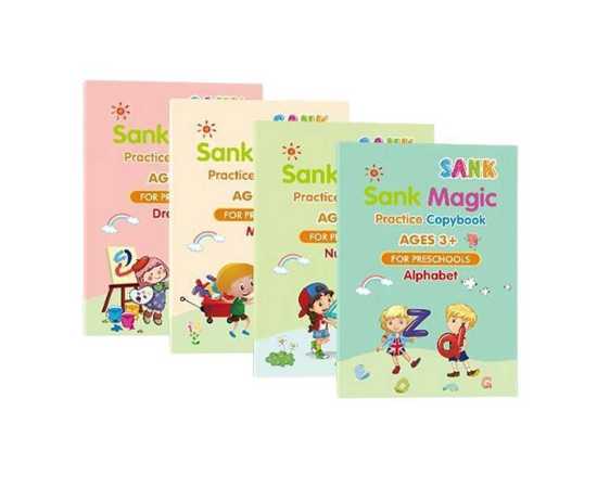 Pack Of 4 - Sank Calligraphy Magic Book Books