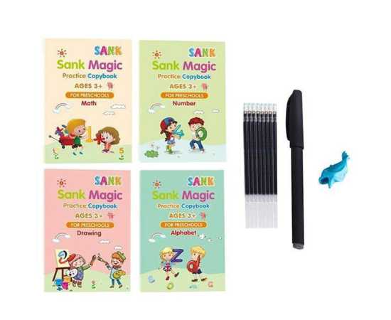 Pack Of 4 - Sank Calligraphy Magic Book Books