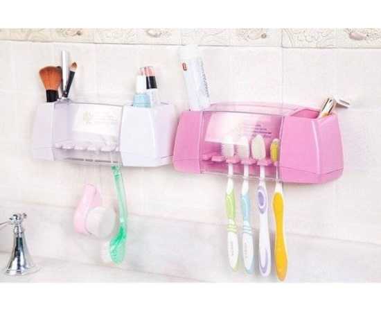 White Wall Mount Toothpaste Holder