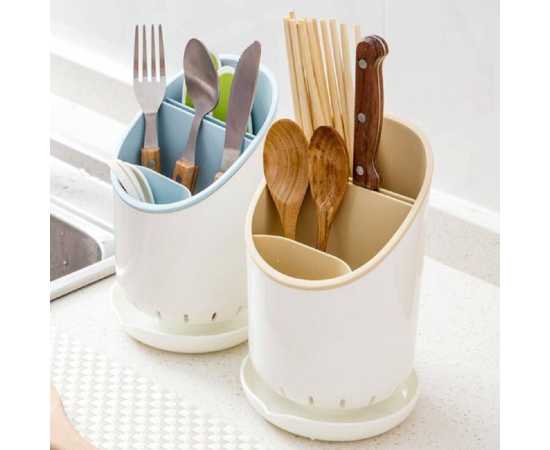Kitchen Home Dry Cutlery Holder Strainer Drainer