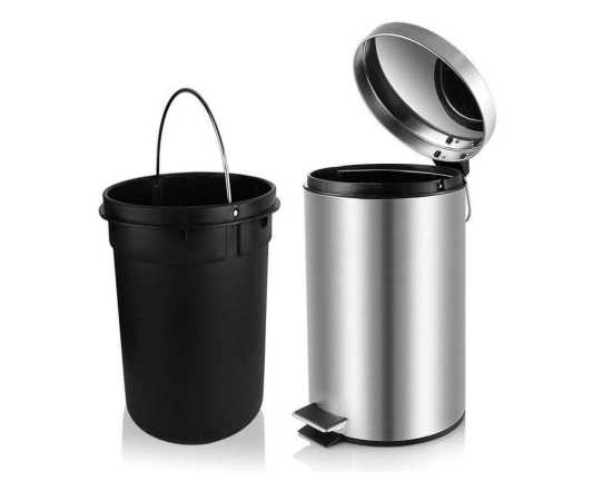 Stainless Steel Plain Pedal Dustbin 5 Liter