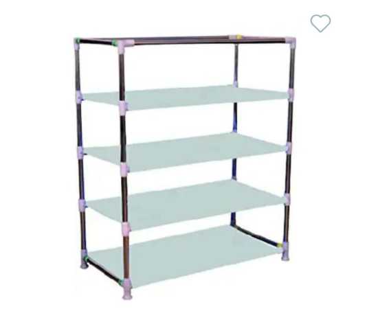 5 Layer Combination Shoes Frame Metal Rack With Cover