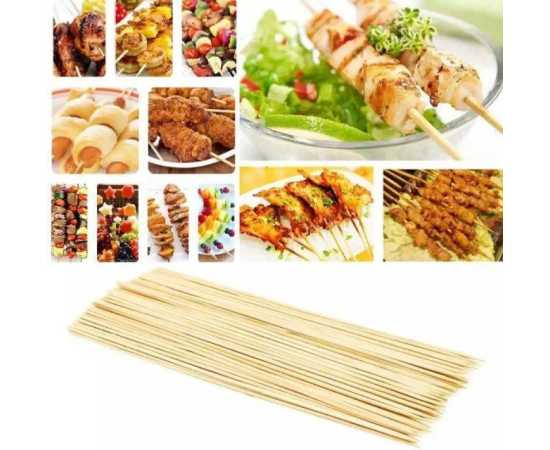Wooden Bamboo Shashlik Bbq Sticks 85 Pcs - 10 Inch