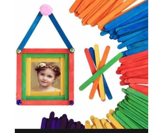 Pack Of 250 Wooden Popsicle Sticks (Length - 4.5 Inches)