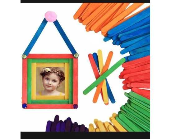 Pack Of 200 Small Craft Sticks For Art And Craft - Multicolour