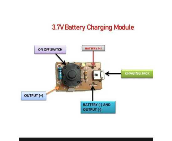 Battery Charging Board 3.7V To 5V Dc With On/Off Button