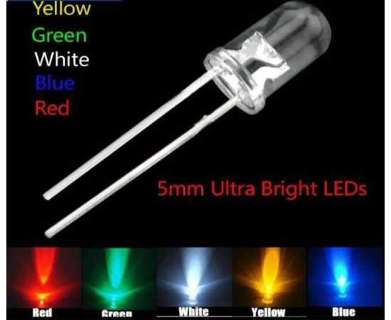 (Pack Of 10) 5Mm Bright Ultra Led Light