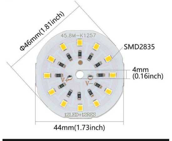 Pack Of 4 12 Volt Led Lights Chip High Brightness Long Time Useful