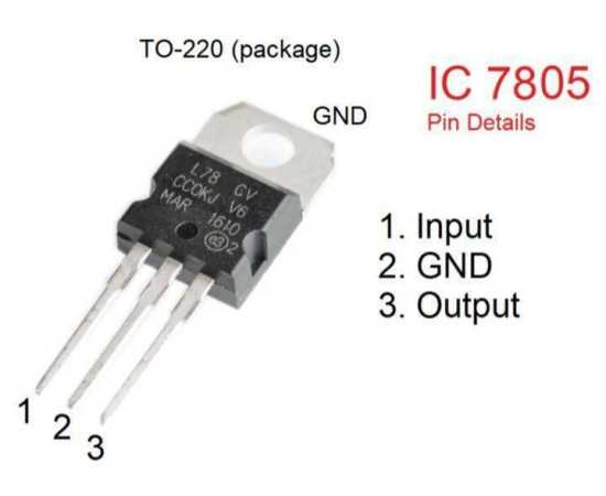 2Pcs Lm7805 5V Linear Voltage Regulator