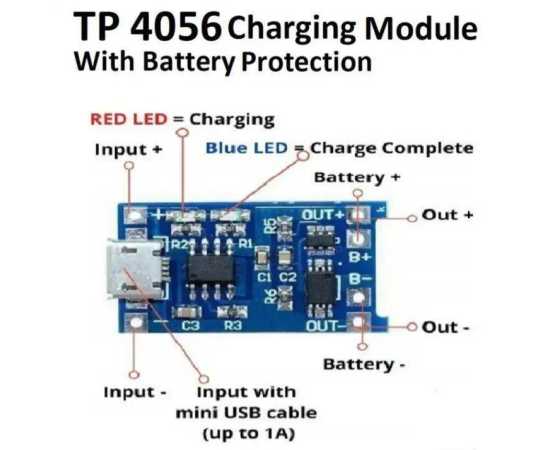 4Pcs Tp4056 1A Lion Battery Charging Board Micro USB